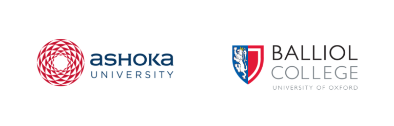 Logos of Ashoka University and Balliol Colle